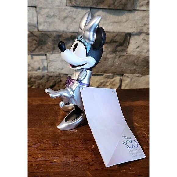 2023 Disney Parks D100 100th Anniversary Minnie Mouse Articulated Plastic Figure - Picture 5 of 8